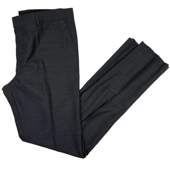Zanetti flat front suit pants unhemmed dark gray - 38R - Picture 1 of 11